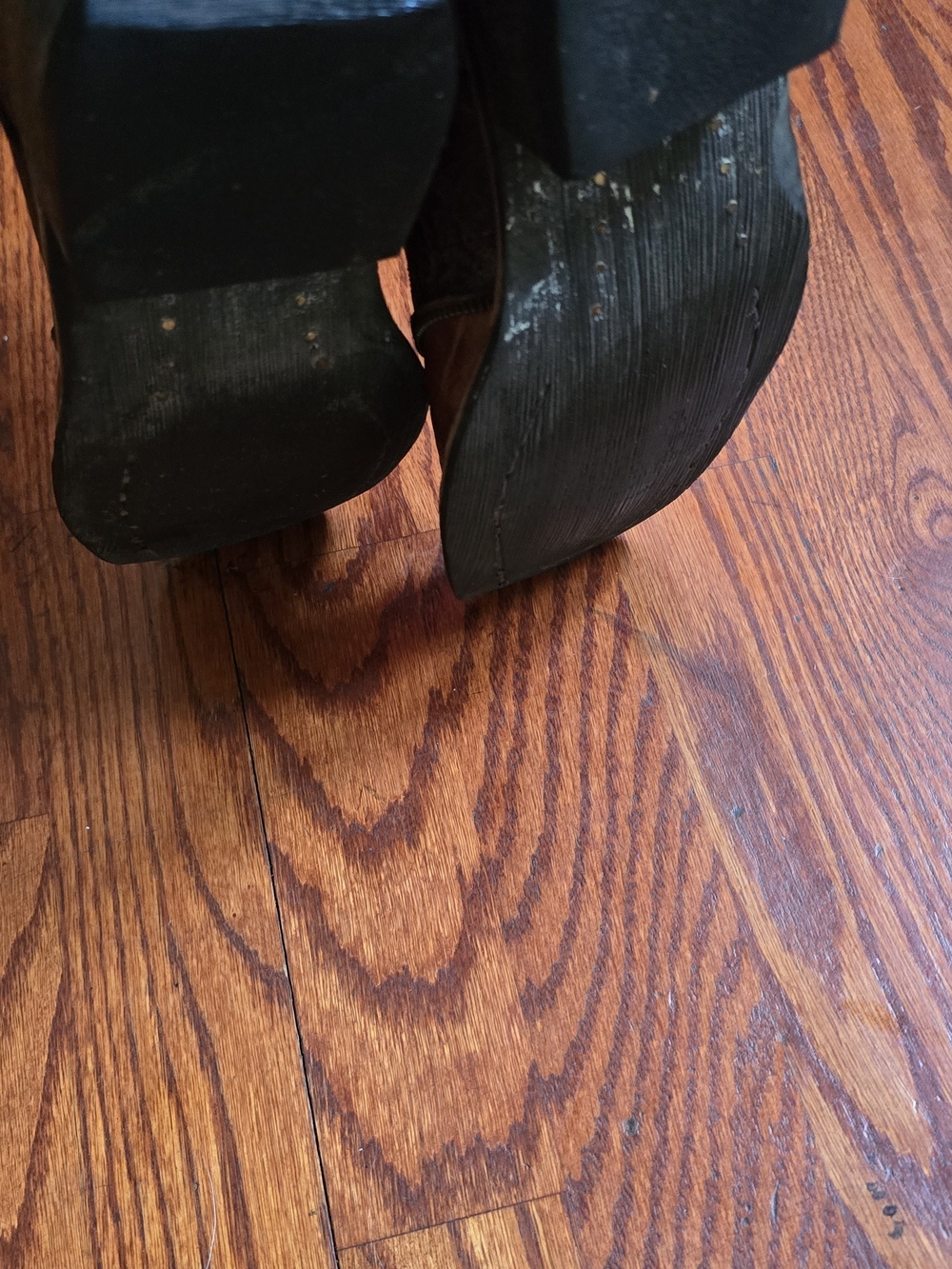 Ariat Women’s Size 7.5 Leather Square Toe Cowboy Boots Zipper Studded Distressed - Picture 5 of 16
